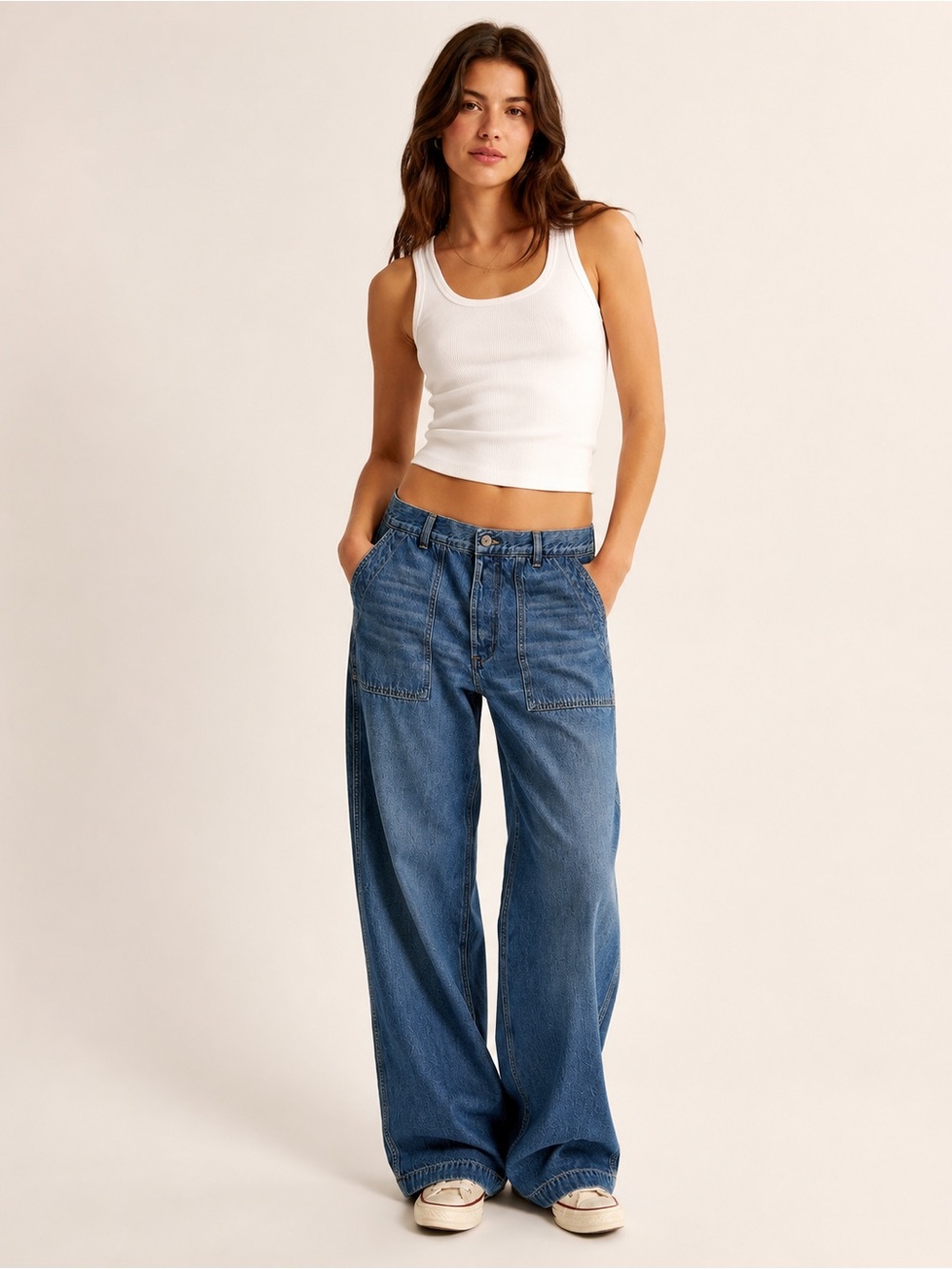 Madewell Straight-Leg Denim Jeans in Medium Blue